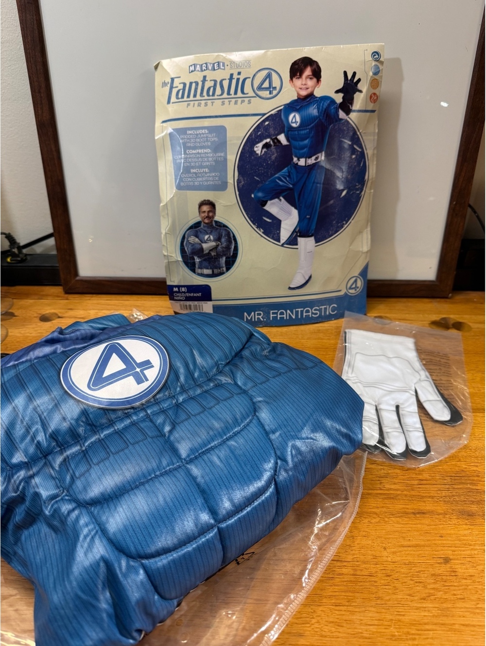 Marvel Fantastic 4 Mr. Fantastic Child Costume Medium 8 Padded Jumpsuit with 3D
